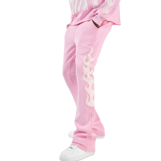 Mens Saint Flame Sweatpants – Pink