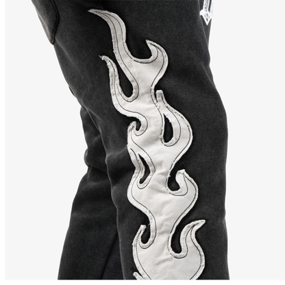 Mens Saints 08 Vintage Wash Sweatpants – Black