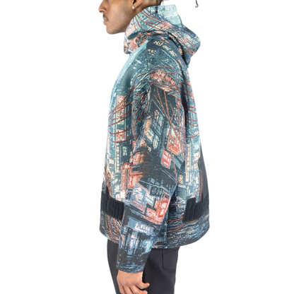 Mens Broken System Tapestry Hoodie Black