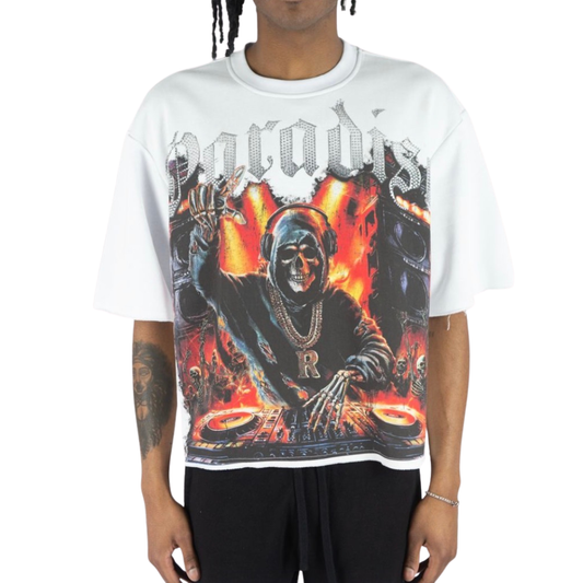 Paradise DJ Rhinestone T-shirt | Premium Streetwear | Vibex Paradise DJ Rhinestone T-shirt | Premium Streetwear | Vibex