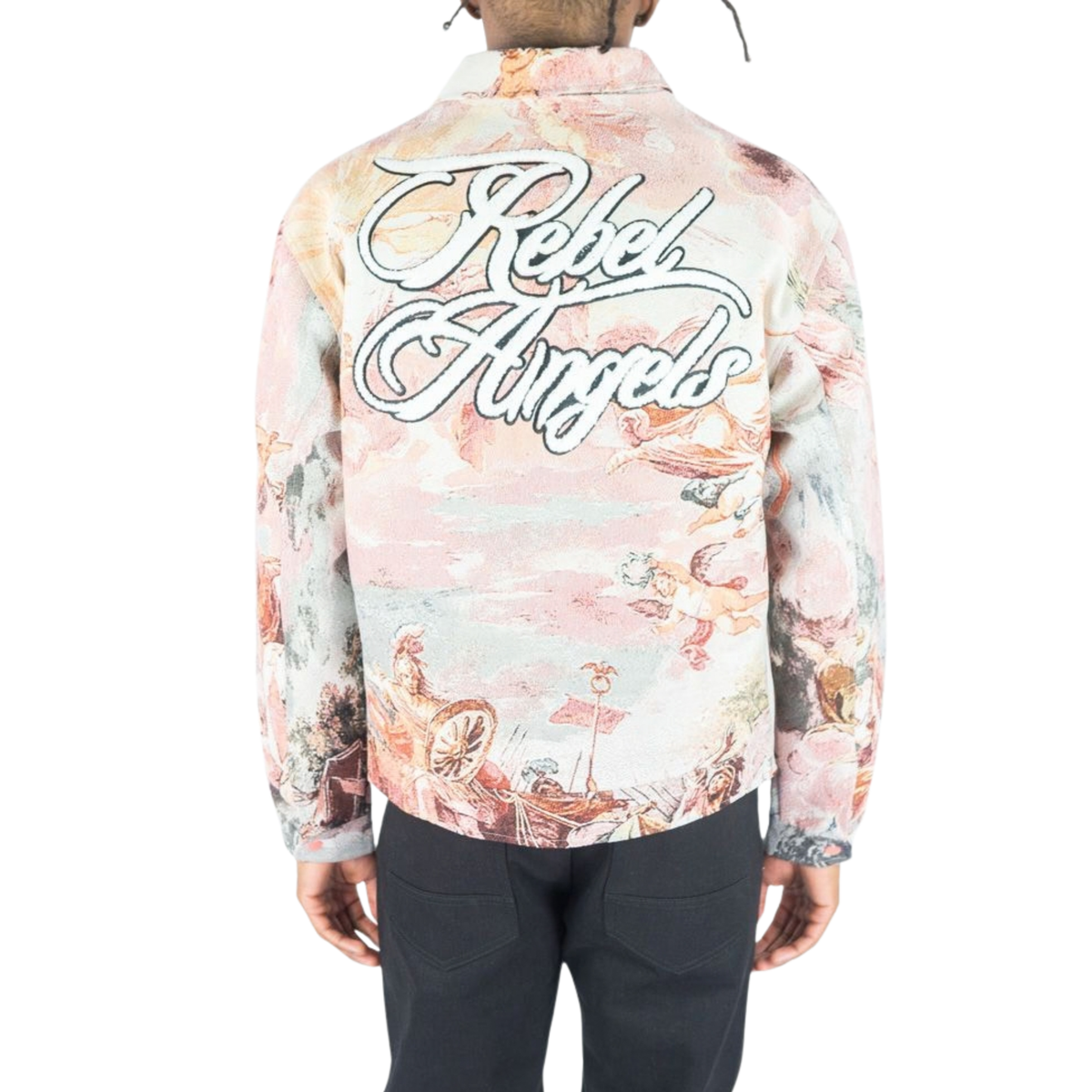 Mens Rebel Angels Tapestry Jacket Pink