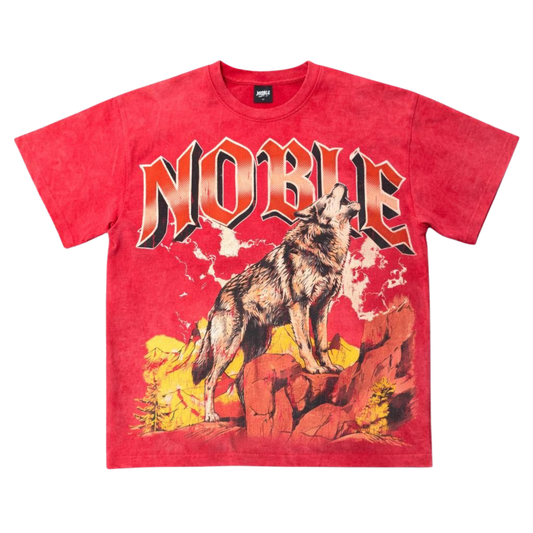 Wolf Red Men's Washed Premium T-Shirt