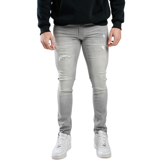 Mens Premium Stretch Crinkle & Rip/Repair Jeans