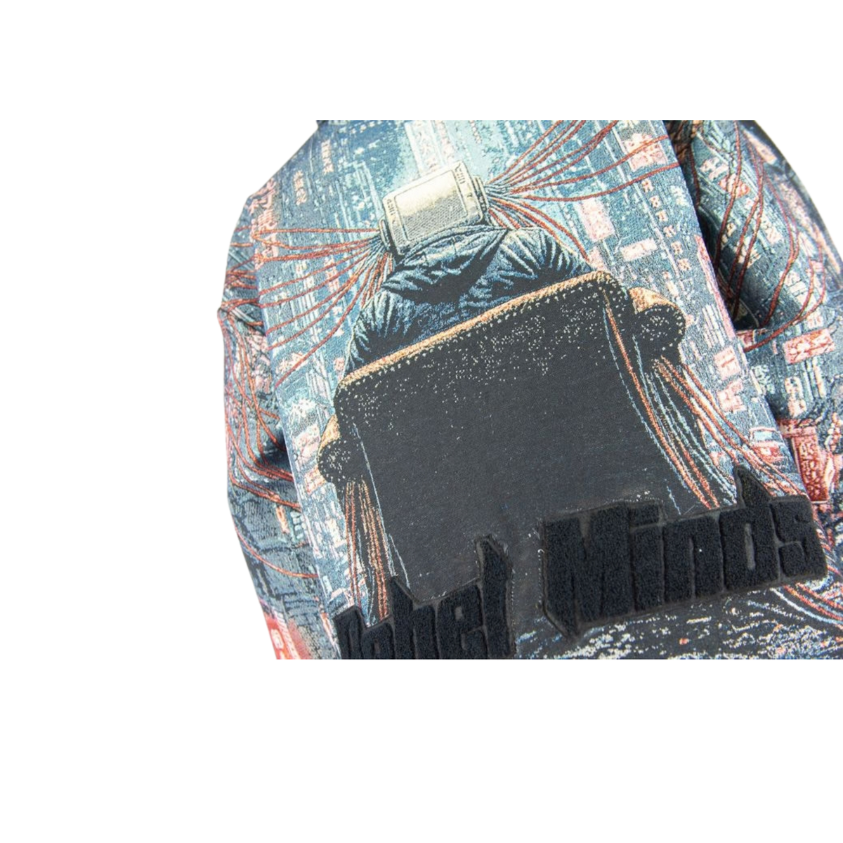 Mens Broken System Tapestry Hoodie Black