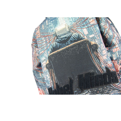 Mens Broken System Tapestry Hoodie Black