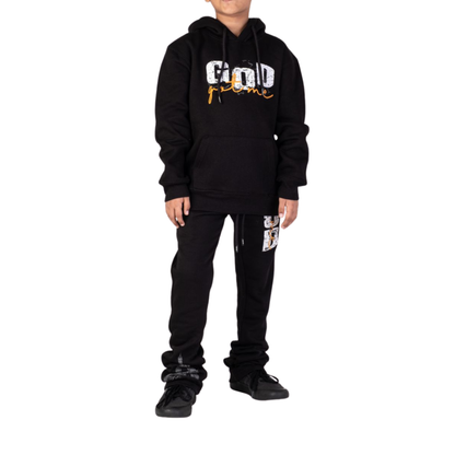Kids God Got Me Hoodie Black