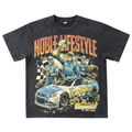 Racecar Men's Washed Premium T-Shirt Black