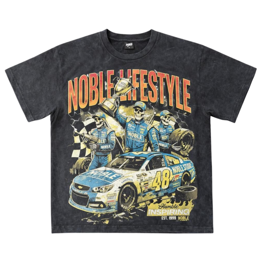 Racecar Men's Washed Premium T-Shirt Black