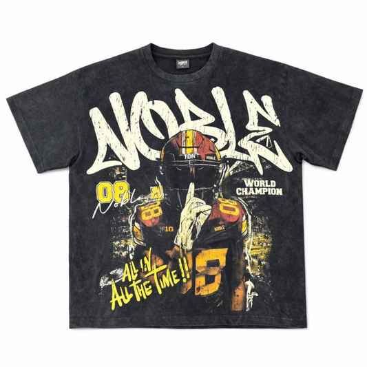 World Champion Premium acidic Washed Black T-shirt