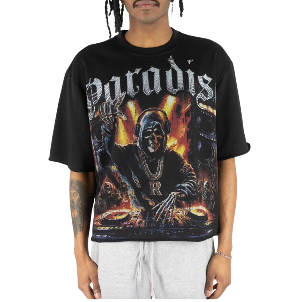 CVLTE ロンT Tシャツ　paradise Paradise DJ Rhinestone T-shirt | Premium Streetwear | Vibex
