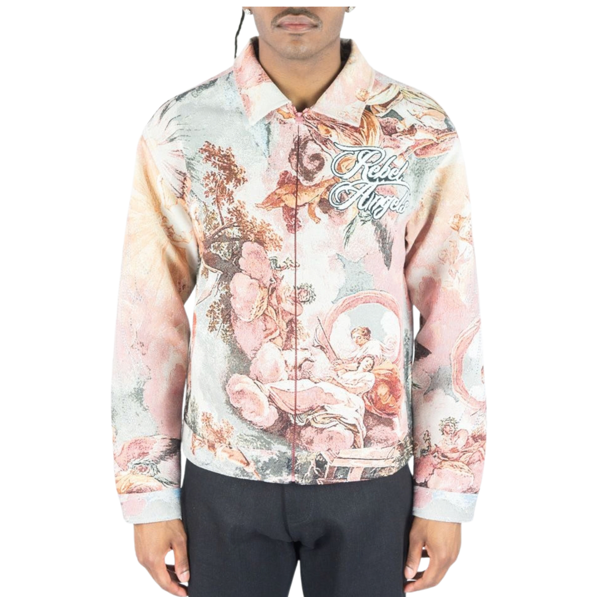 Mens Rebel Angels Tapestry Jacket Pink