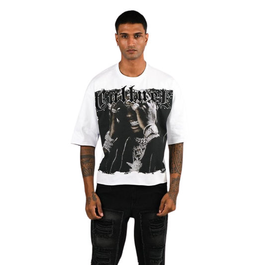 Mens Culture Streetwear Graphic T-Shirt - White