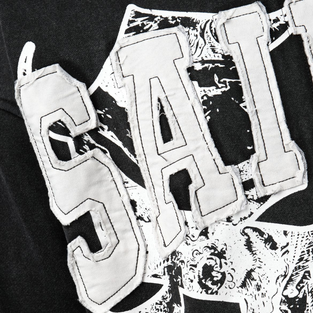 Saints 08 Vintage Wash Hoodie – Black