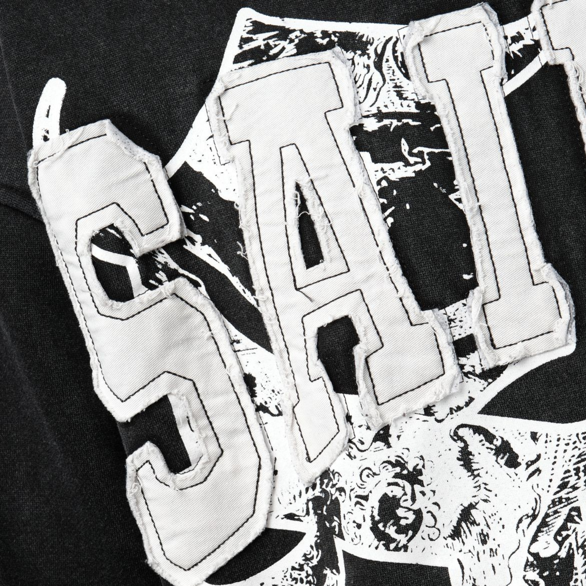 Saints 08 Vintage Wash Hoodie – Black