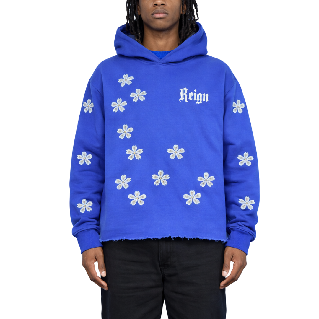 Multi Crystal Embroidered  Hoodie