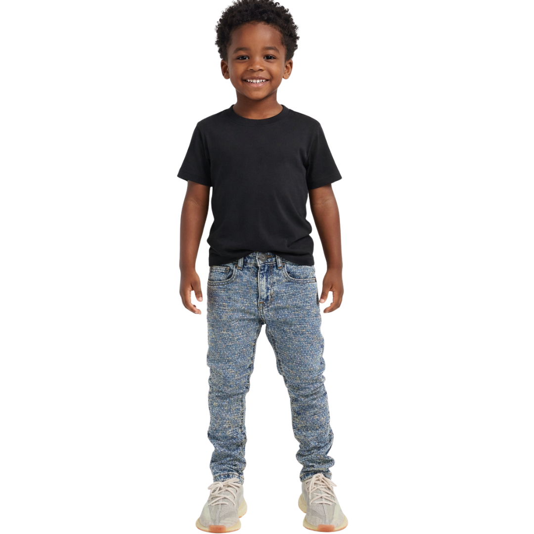 Kids All Over Stone Laser Rip Jean