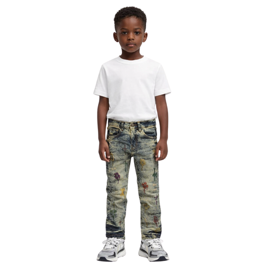 Kids Stitch Cypher Slim Fit Jeans FW-330147