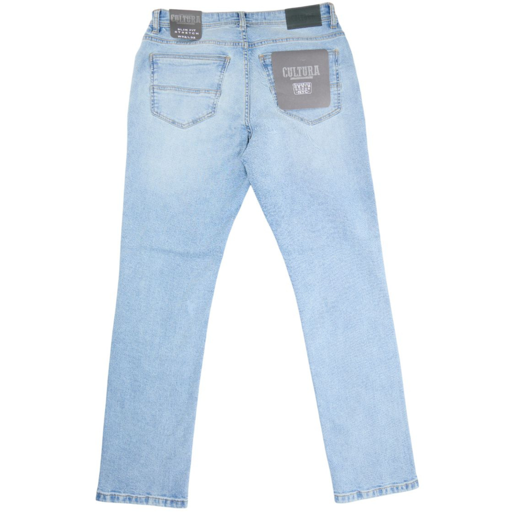 Mens Cultura Super Soft Slim Fit Denim Jeans – Blue