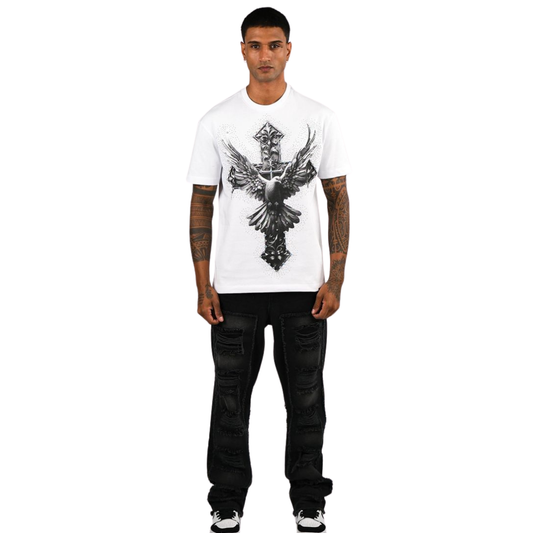 Men's Winged Cross Graphic T-Shirt