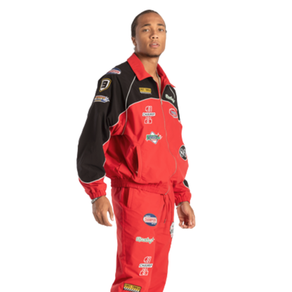 Mens Patch Nylon Zip-Up Jacket