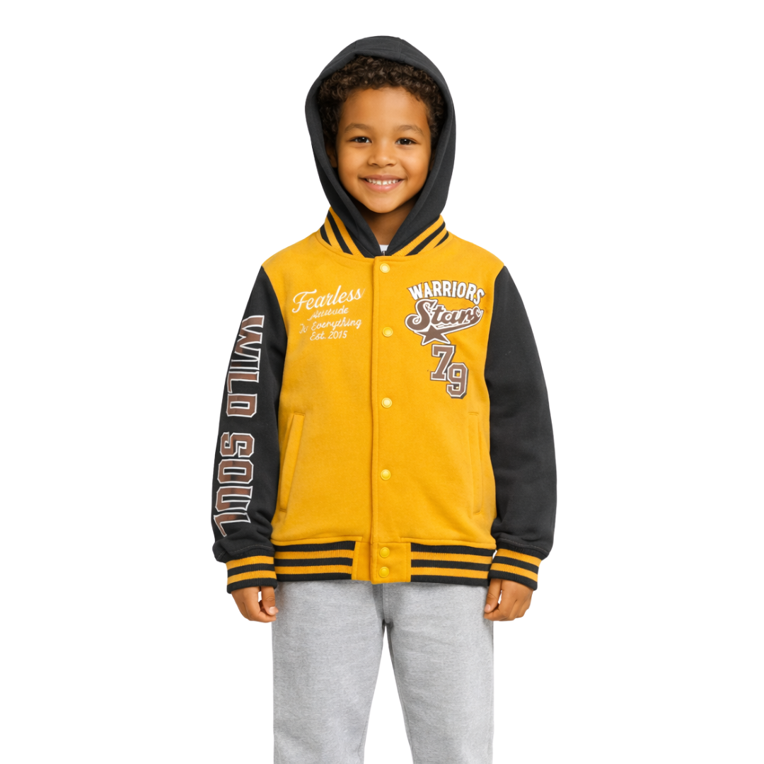 Kids Warriors Fleece Varsity Jacket