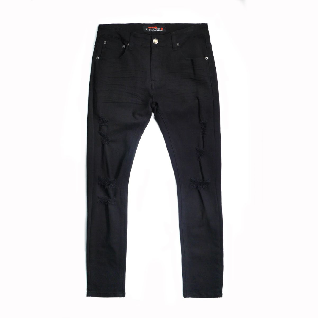 Black Slim Fit Premium Stretch Denim Jeans 