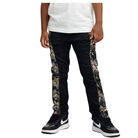 Kids Tapestry Stacked Jeans 3611