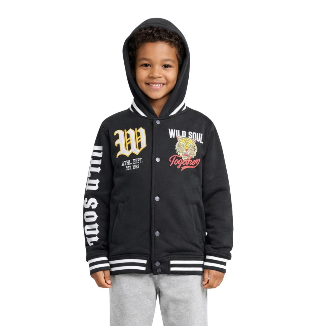 Kids Wild Soul Fleece Varsity Jacket