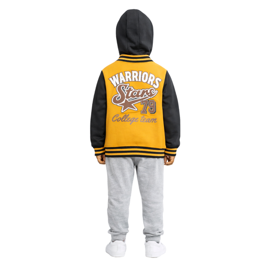 Kids Warriors Fleece Varsity Jacket
