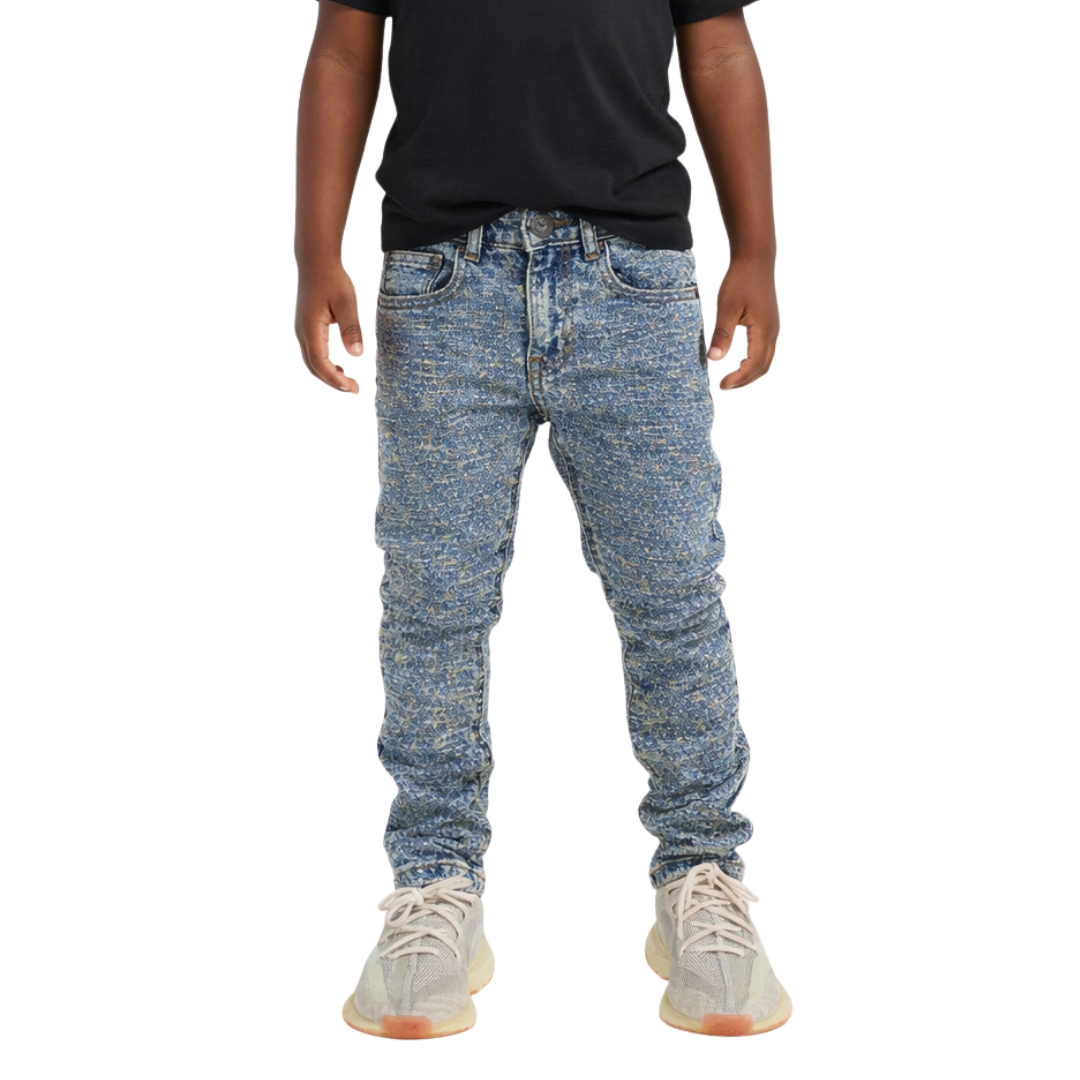 Kids All Over Stone Laser Rip Jean