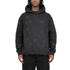 Fashion Fleece Multi Crystal Embroidered Hoodie