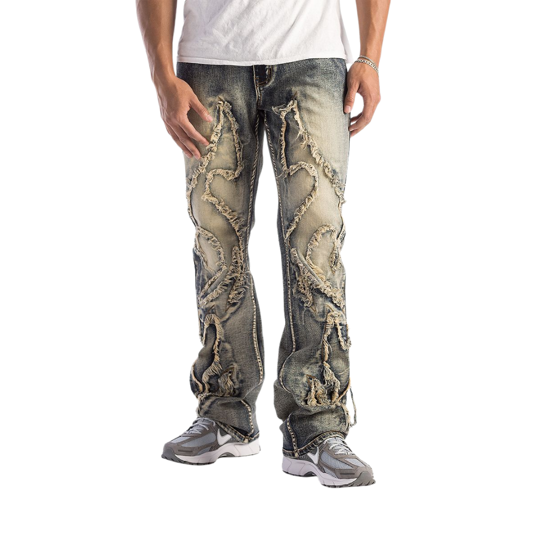 Distressed Stacked Jeans KD2118