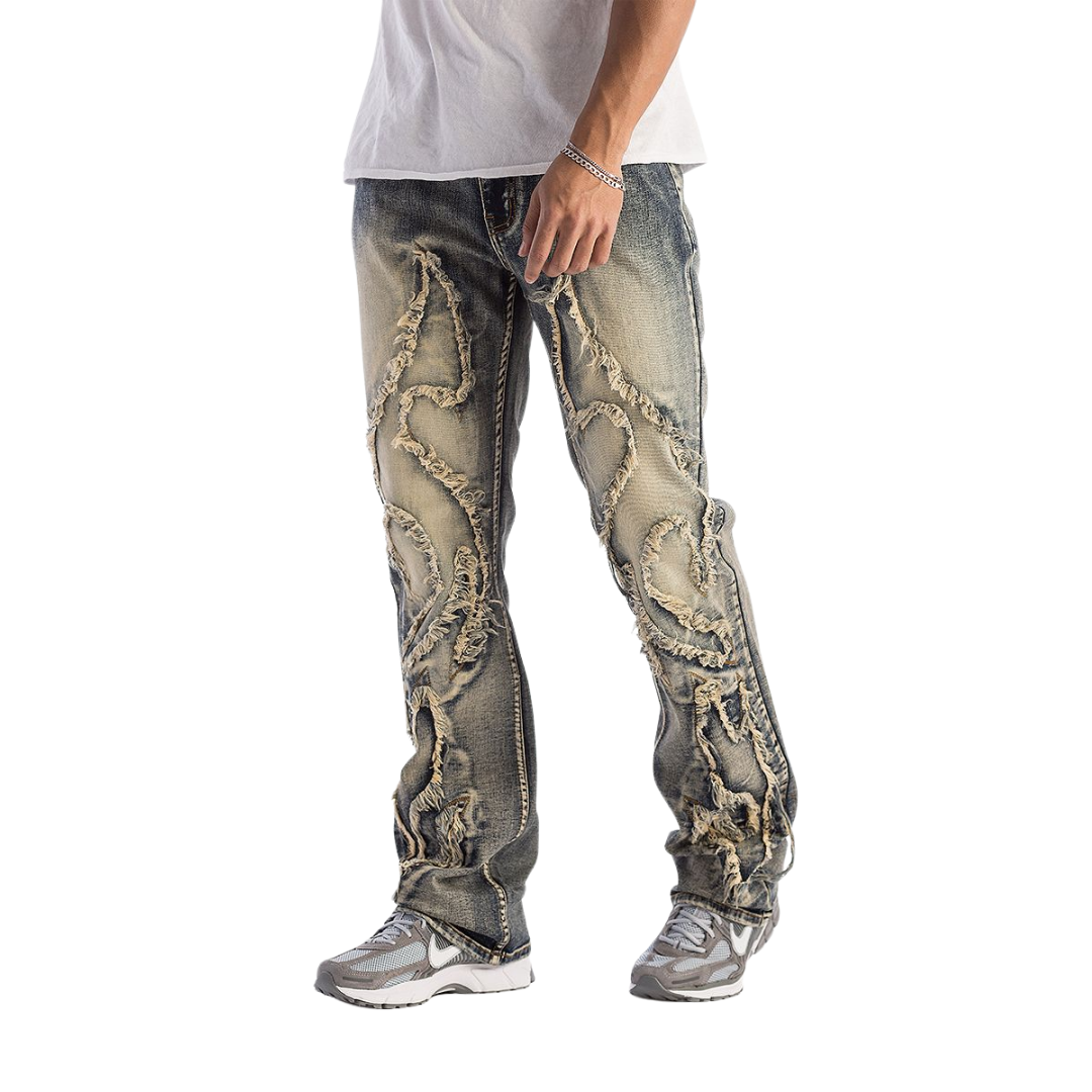 Distressed Stacked Jeans KD2118