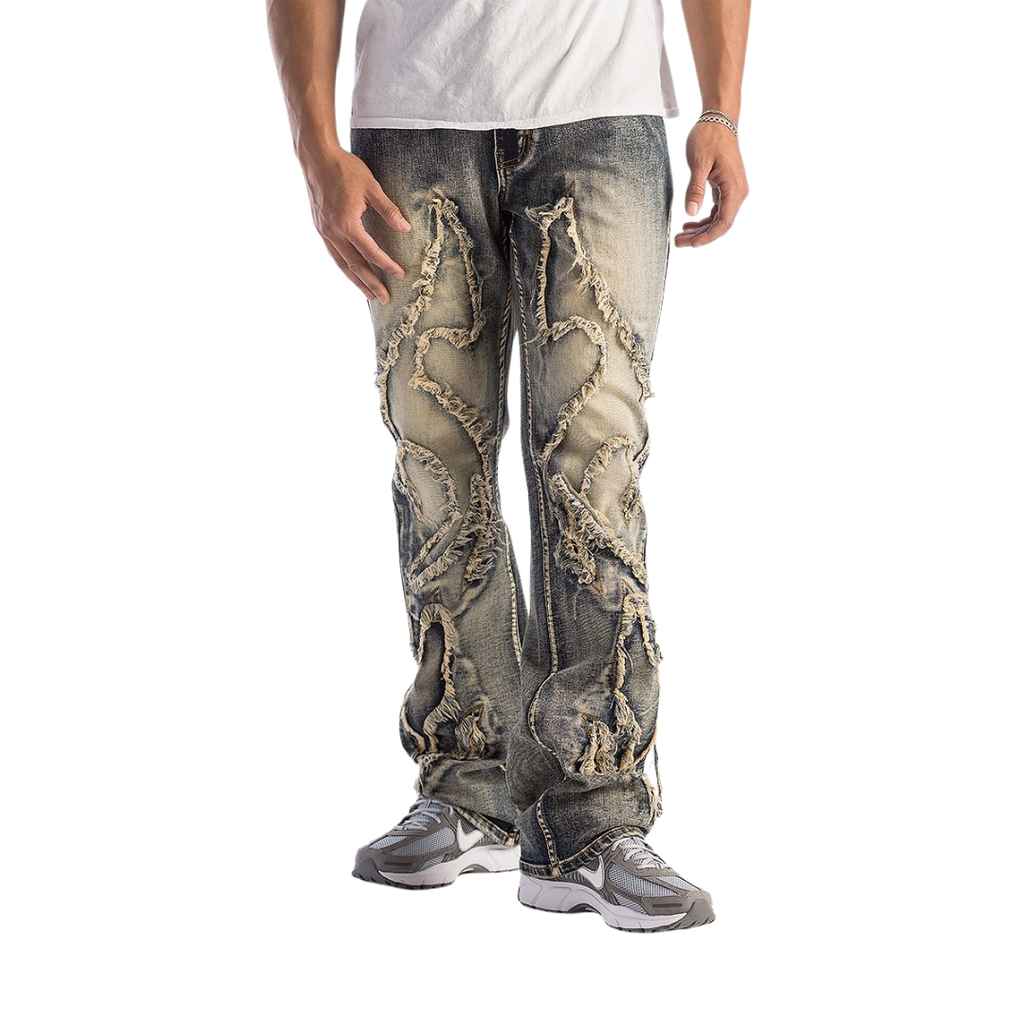 Distressed Stacked Jeans KD2118