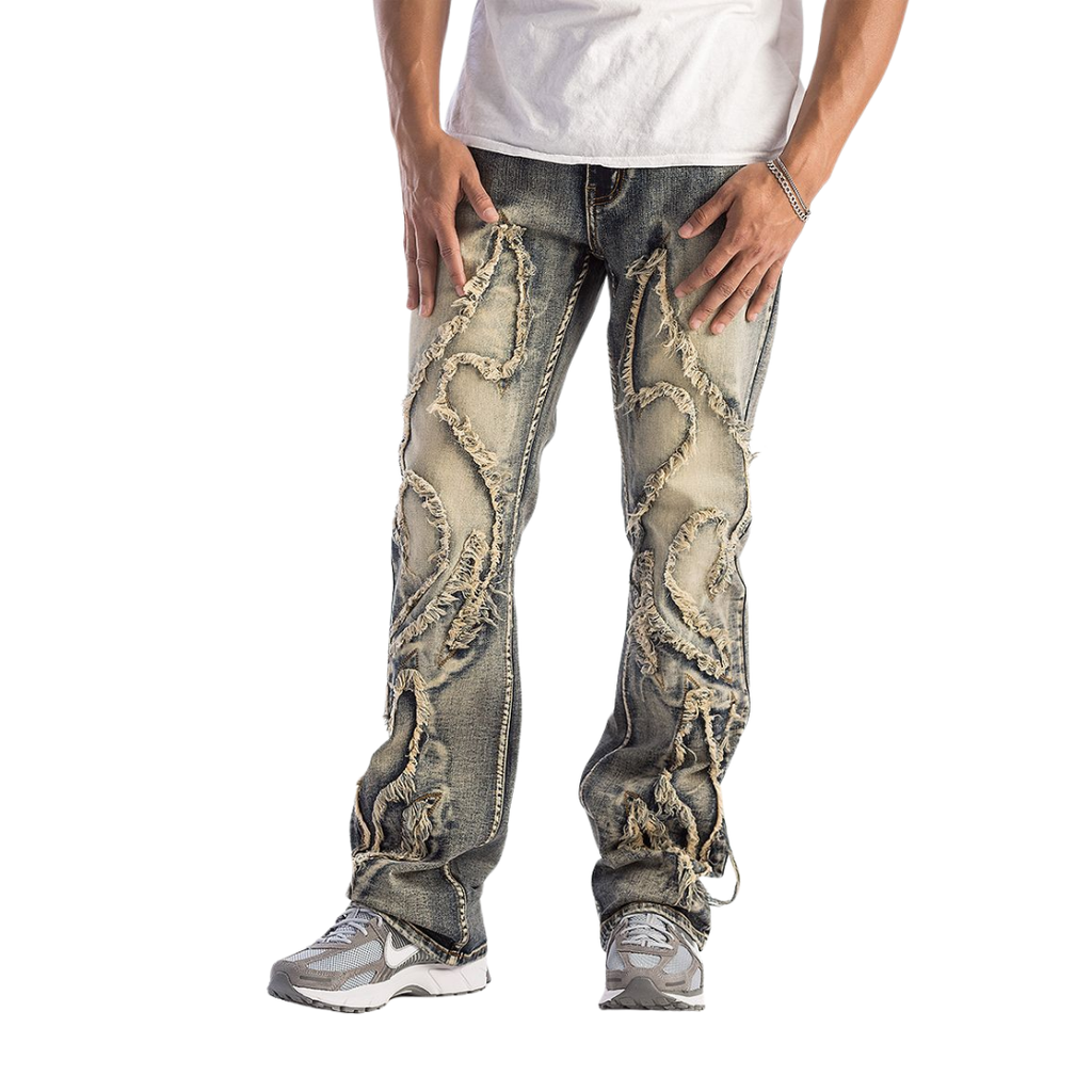 Distressed Stacked Jeans KD2118