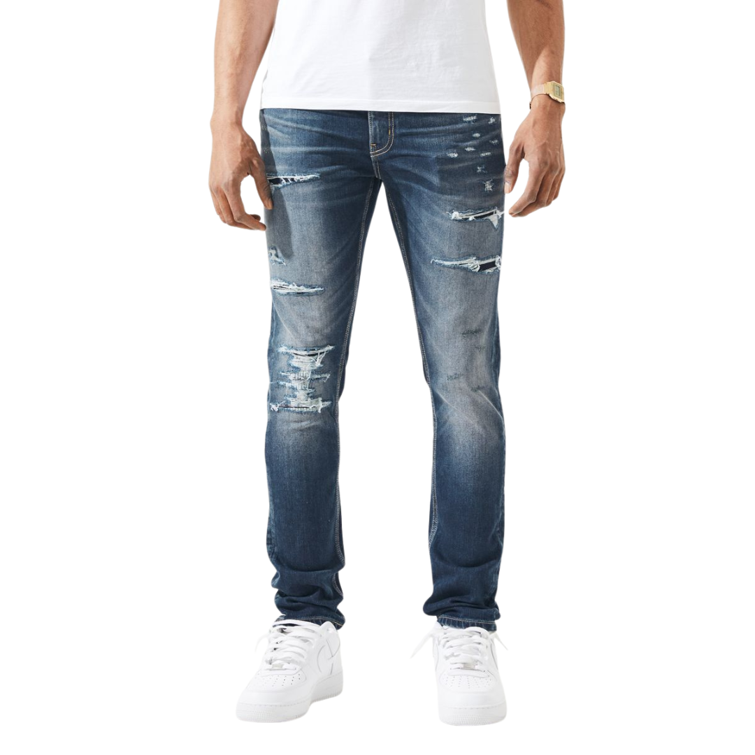 Ripped & Studded Denim Jeans