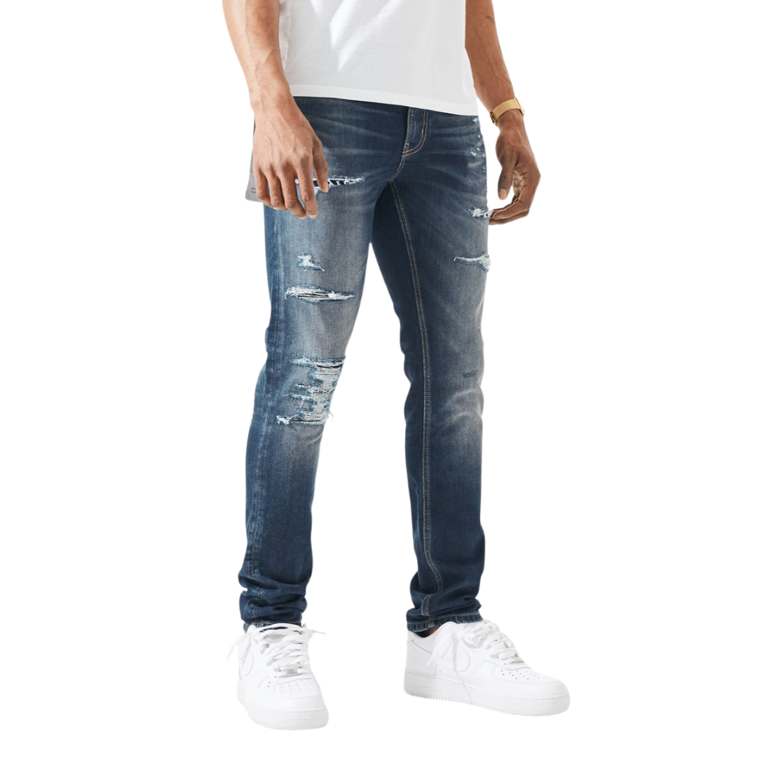 Ripped & Studded Denim Jeans