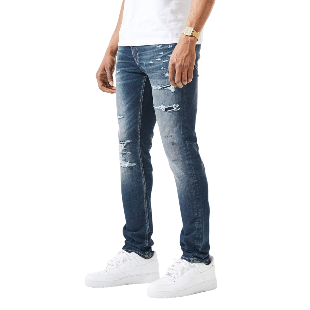 Ripped & Studded Denim Jeans
