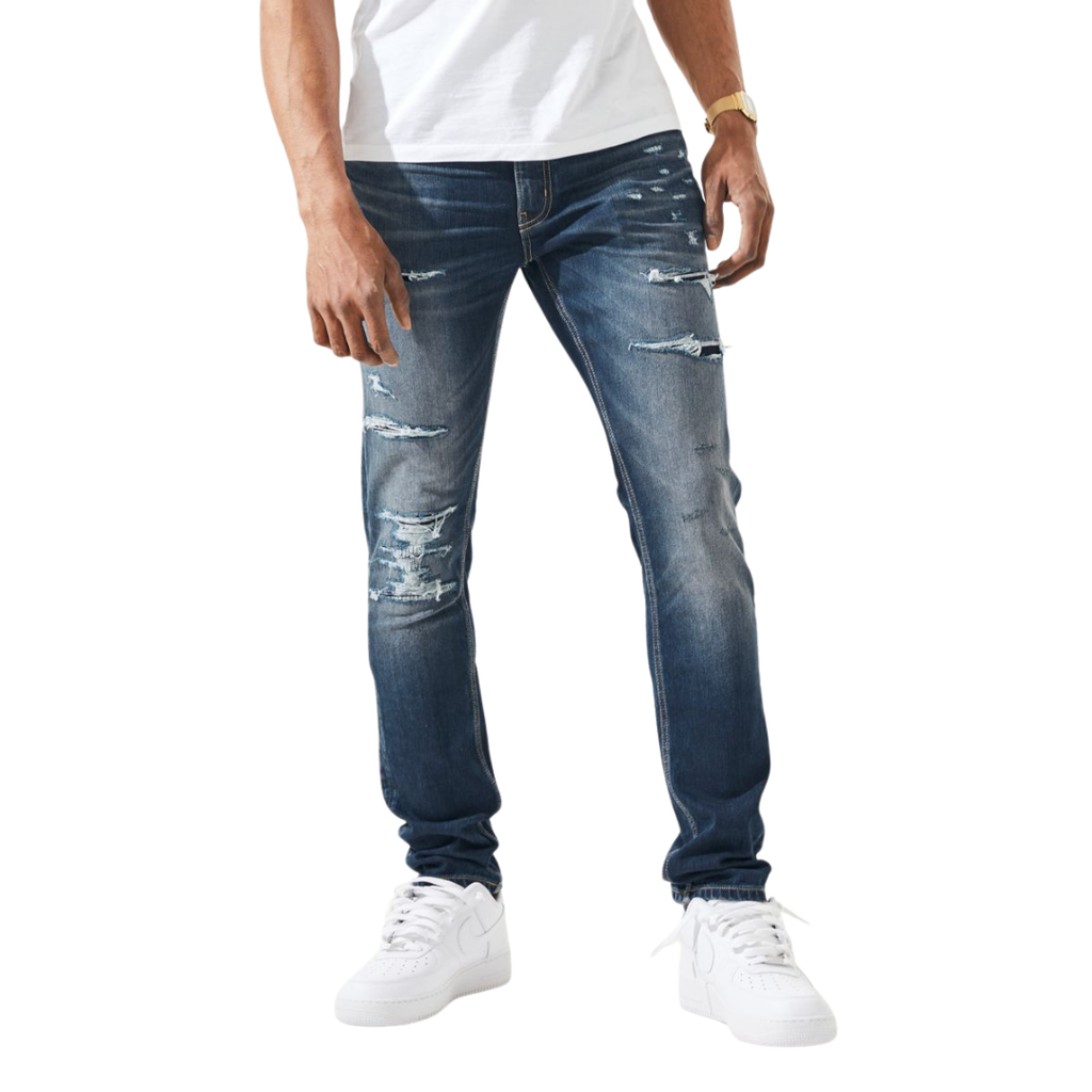 Ripped & Studded Denim Jeans