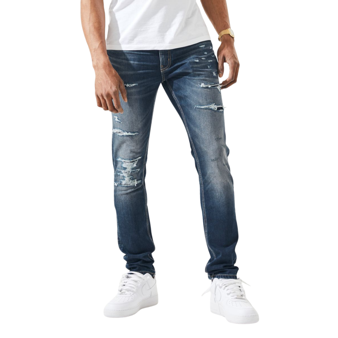 Ripped & Studded Denim Jeans