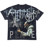 Mens Rare Peace Cross T-Shirt (Dark Grey)