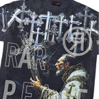 Mens Rare Peace Cross T-Shirt (Dark Grey)