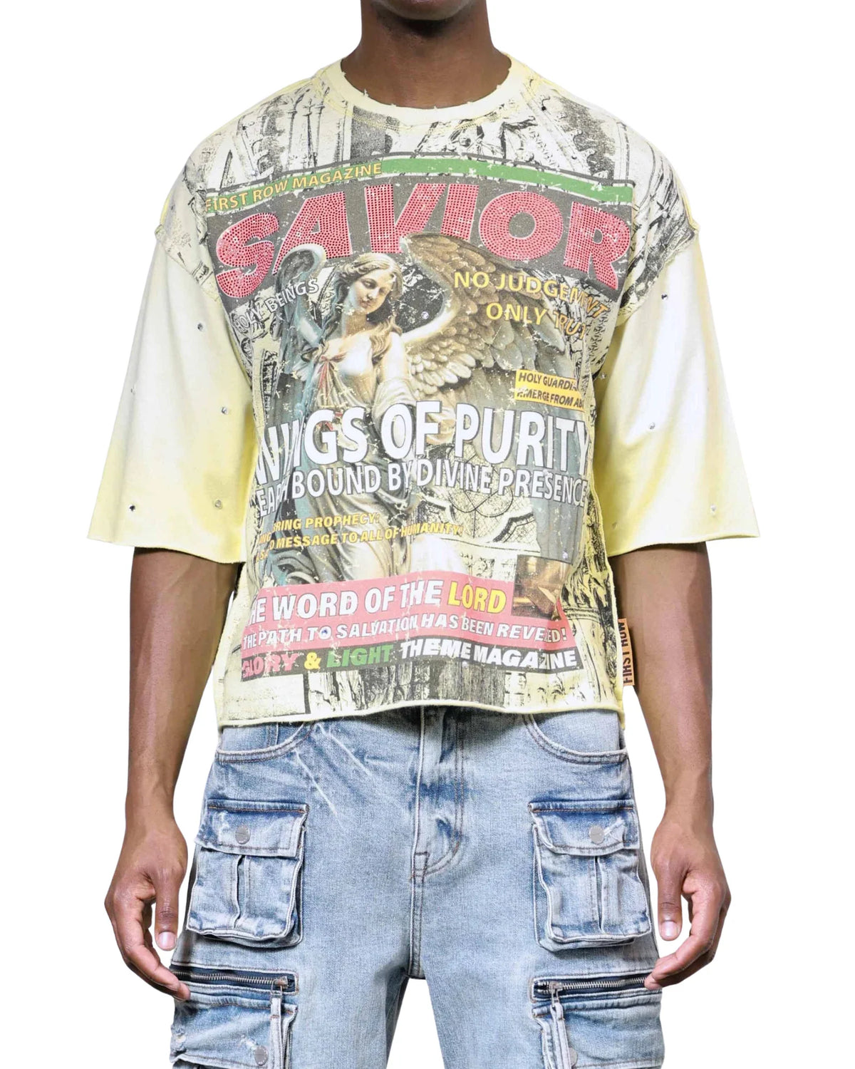 Wings Of Purity Heavyweight Men's Streetwear T-Shirt
