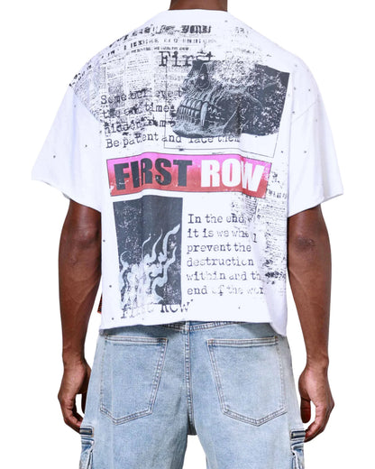Men's Burning Flames Rhinestone Streetwear T-Shirt