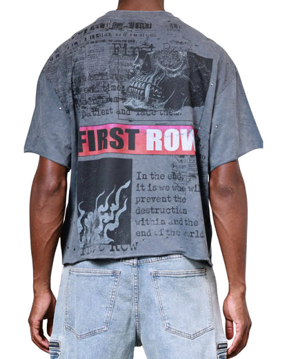 Men's Burning Flames Rhinestone Graphic Tee
