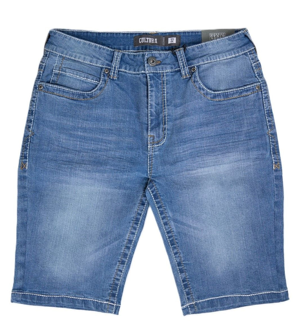 Mens Cultura Blue Denim Shorts
