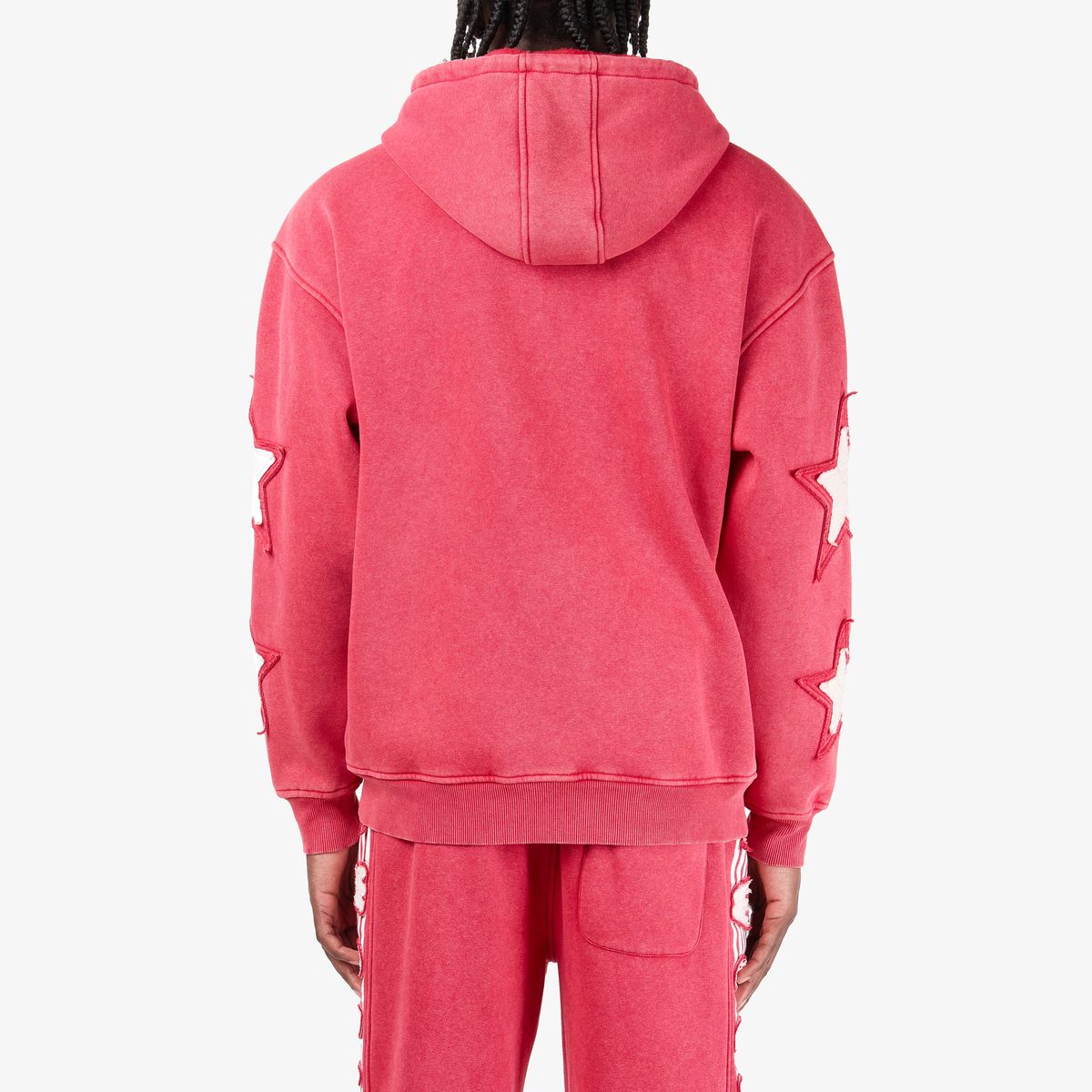 Mens World Tour  Hoodie – Vintage Wash Red
