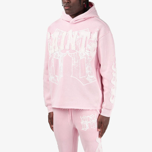 Mens Saint Graphic Pullover Hoodie – Pink