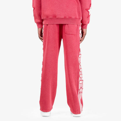 Mens World Tour Sweatpants – Vintage Wash Red