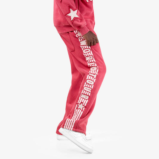 Mens World Tour Sweatpants – Vintage Wash Red